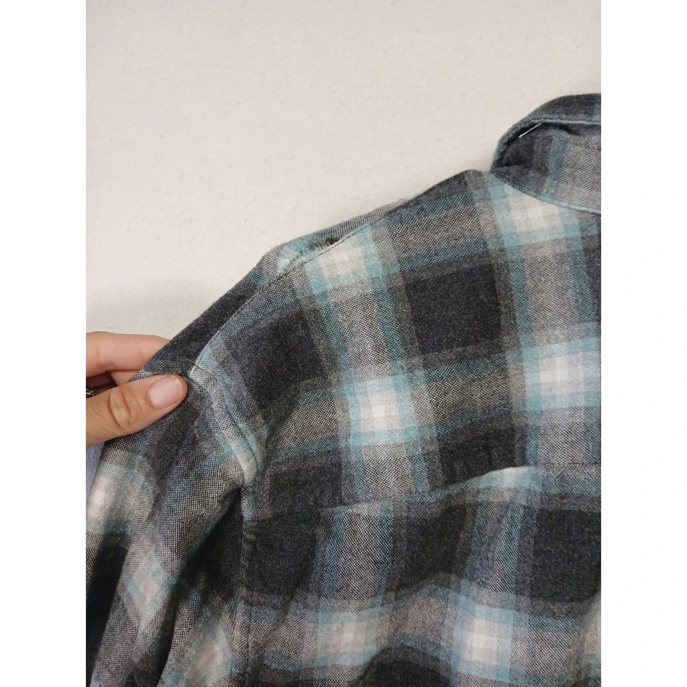 Pendleton‎ cotton flannel button up mens large -Flaw